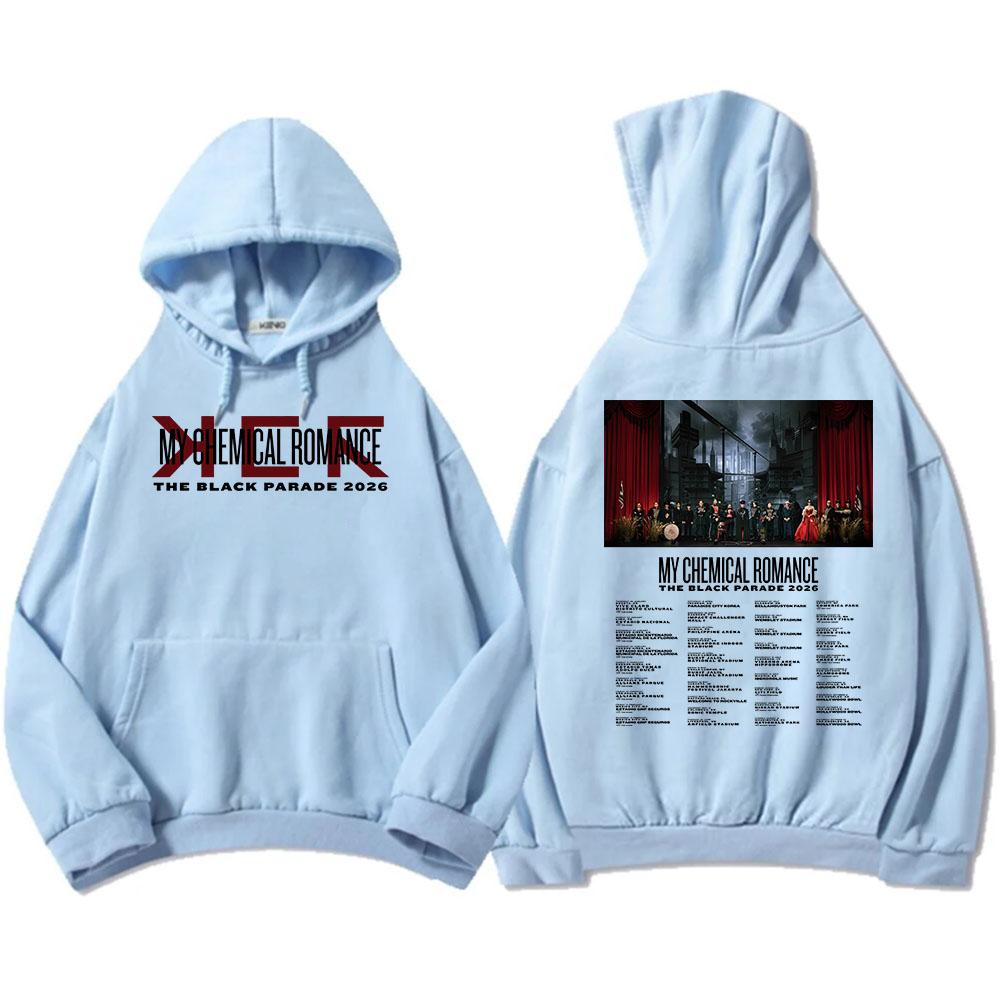 THE BLACK PARADE 2026 Tour Hoodies Rock Band My Chemical Romance Sweatshirts Winter Long Sleeve Fleece Print Hoody