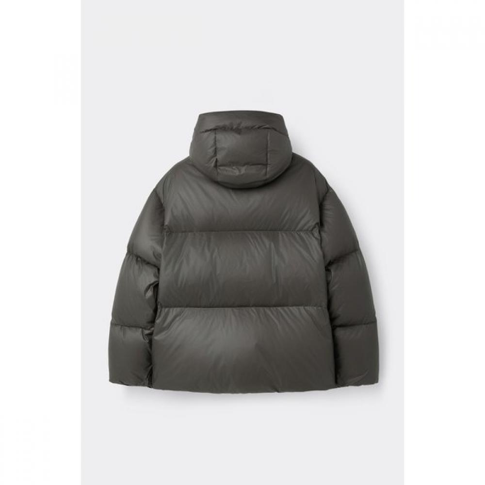 Customellow Hooded Down Jacket Brown Cwuaw25814brd