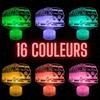 Lampe de chevet 3D LED - Volkswagen - Combi Van - Multicolore - Tactile - Décorative