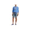 Polo Ralph Lauren SS24 Bear Letter Print Loose Fit Long Sleeve T-Shirt Men Tops Blue MNPOTSH16820340-400