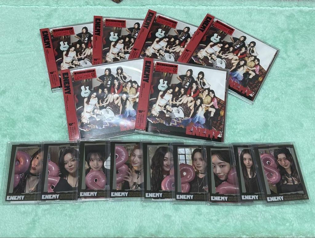 [USED] TWICE ENEMY Regular Edition 6 CDs, JYP Bonus Trading Card Complete Set