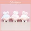 Blue White Cute Pink Rabbit Butt Plush Keychain For Children Gift Collecting And