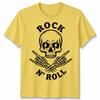 Rock N Roll Unisex T Shirt Skull Alternative Monochrome Graphic Tee