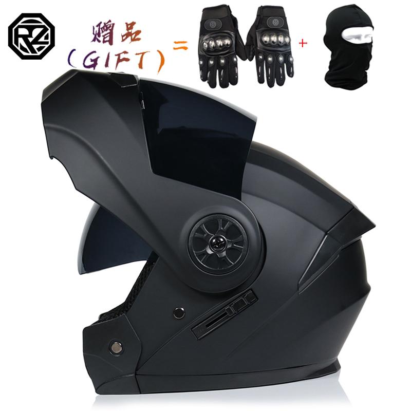 Latest DOT Approved Safety Modular Flip Motorcycle Helmet Racing Dual Lens Helmet Interior Visor