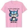 Funny Cat Sarcastic Antisocial Attitude  Tshirts For Unisex Angry Cat Tshirts Not Today Introvert Female Tee Shirts Femme