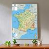 English-France Map-Geographic Map,Art Poster for Home,Classroom,Indoor/Outdoor,Educational Poster,Travel Tool,Unframed