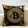 Cool Bitcoin Fashion Luxury Cushion Cover Natural Linen Organic Fabric DoubleSided Printing Room Sofa Decor Pillow Case