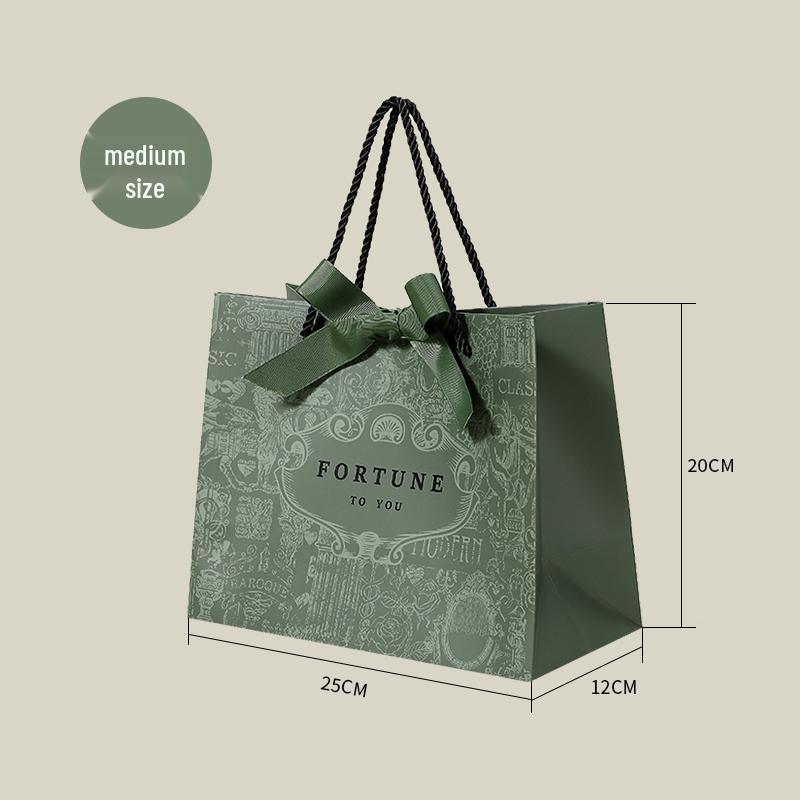 Light Luxury Gift Tote: Custom Paper Shopping Bag for Clothing and Souvenirs
