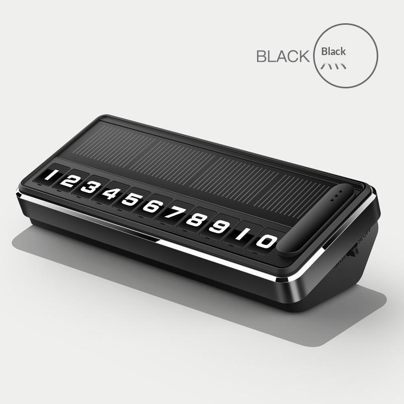 Solar Powered Led Temporary Parking Card, Multi-Number Hidden Plate, Car Parking Stop Gadget