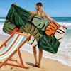 Tropical Leaf Pattern Beach Towel Beach towel quick-drying for travel outdoor sports jogging beach and swimming