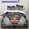 3pcs Custom Name Ethereal Beauty Stars Bedding Set Printed Bedding Set Duvet Cover Closure Includes 1 Duvet Cover & 2 Pillowcases Bedroom Decor