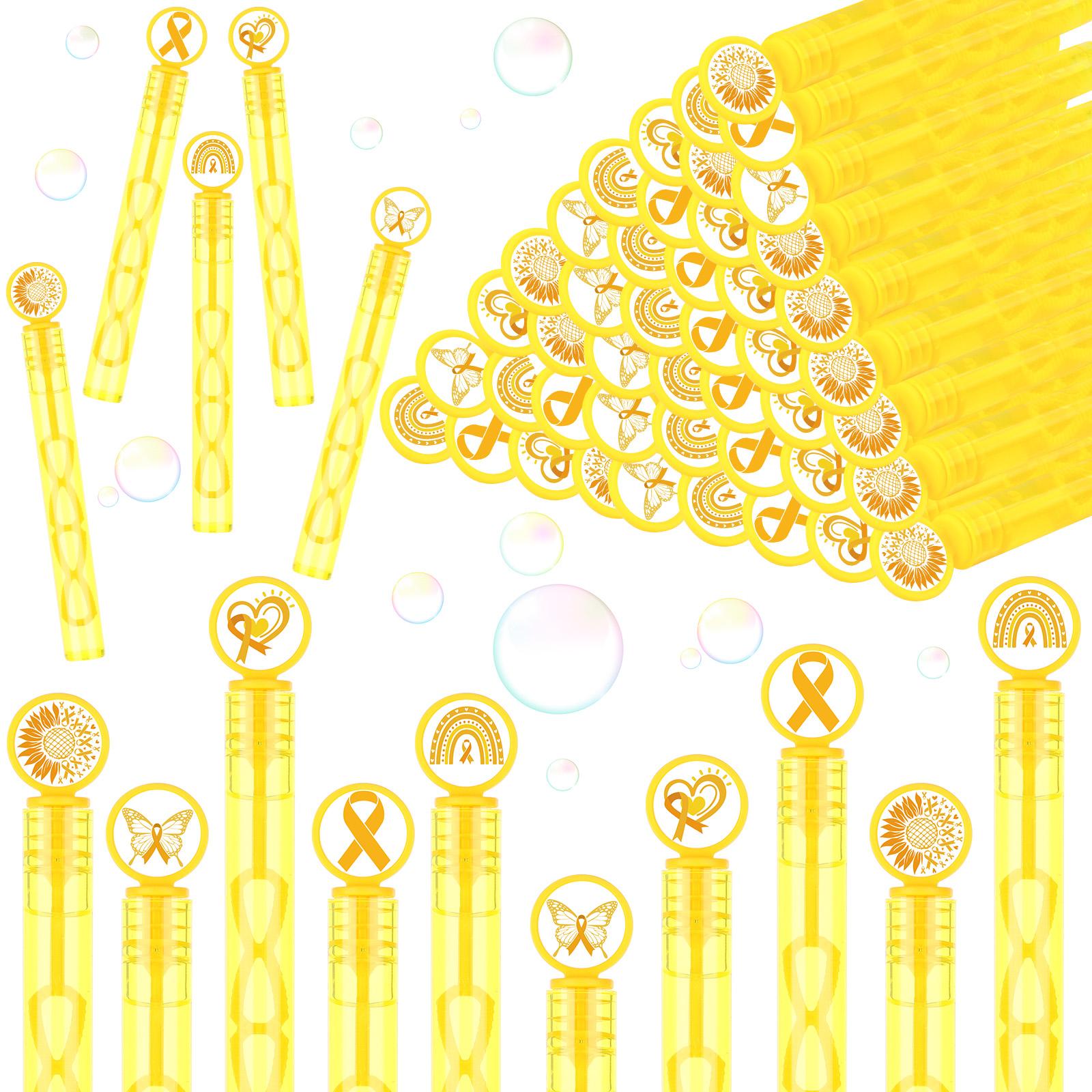 

Childhood Cancer Awareness Bubble Wands Bulk Yellow Ribbon Gold Sarcoma Bladder Endometriosis Bone Cancer Awareness Accessories світло-жовтого кольору