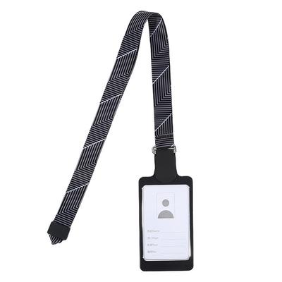 Fashion Work Badge Card Holder with Hanging Rope Vertical ID Card Holder Chest Card Holder Office Supplies