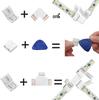 25-Pack 5-Pin 10mm RGBW LED Strip Connector Kit: Solderless L-Type & T-Type Adapters