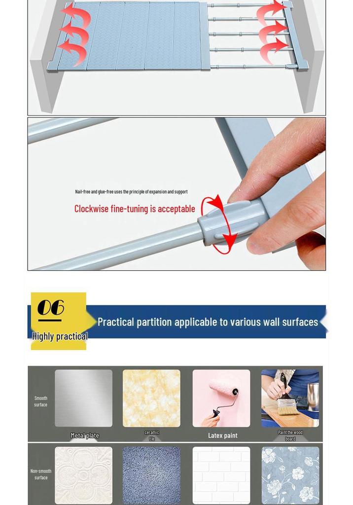 Retractable High-Quality Wardrobe Divider Shelf - Practical Home Storage Solution
