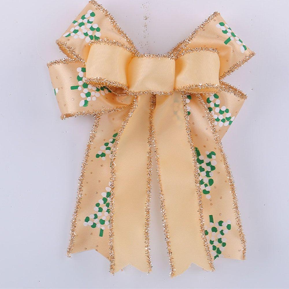 Hanging Pendent Large Christmas Bow DIY Xmas Bow Knot Christmas Tree Bowknot  Background Wall