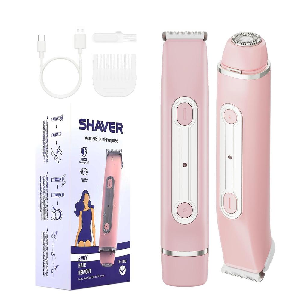 Waterproof Double-Head Electric Epilator & Bikini Trimmer for Women