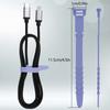20Pcs Reusable Cable Ties Straps Adjustable Cord Organizer  Elastic Silicone Cord Keeper for Bundling and Organizing