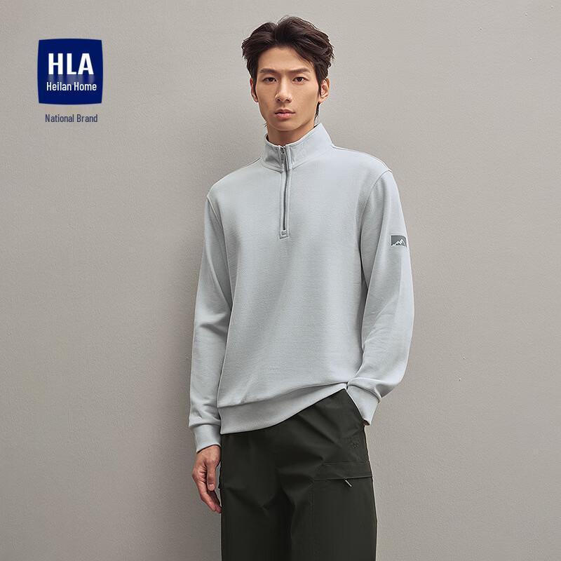 

HLA Men s Simple Fashion Half-Zip Stand Collar Warm Sweatshirt 190 (180-195 lbs)