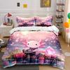 "Axolotl Music Trio Decor Set" Multiple Sizes Kid's and Adults' Bedroom Exquisite 3PC Bedding Set Gift