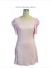 Summer Solid Color Patchwork Cuff Round Neck Simple Elegant Dress Women Mature Style French Retro Patchwork Slim Sexy Elegant Women Maxi Dress