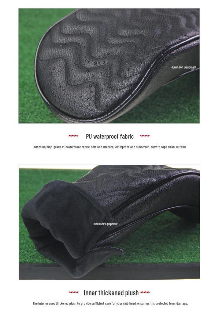 Wasserdichtes PU-Golfschlägerhauben-Set für Hölzer mit Sternenmuster (1/3/5/UT) - Erhältlich in 2 Farben.