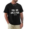 You, Sir, Are a Fish | Red Dead Redemption 2 Inspired Design T-Shirt Tops Blue Archive Big and Tall T Shirts for Men