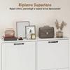 Space-Saving Shoe Cabinet, 4 Folding Drawers, Adjustable Shelves, White
