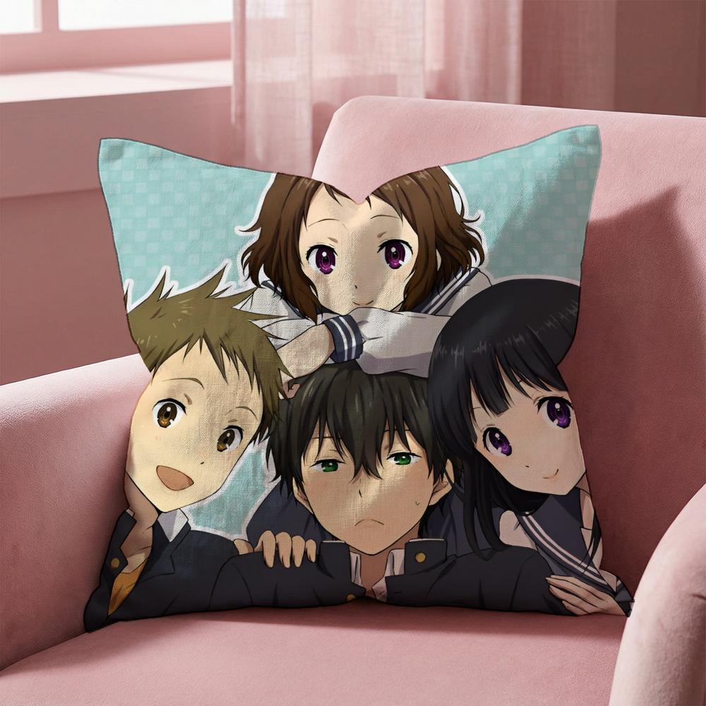 

Anime H-HyoukaS Cushion Cover Multi-Scene Pillow Cover for Home & Car - Reversible, Soft & Durable for Daily Use 30cmx30cm