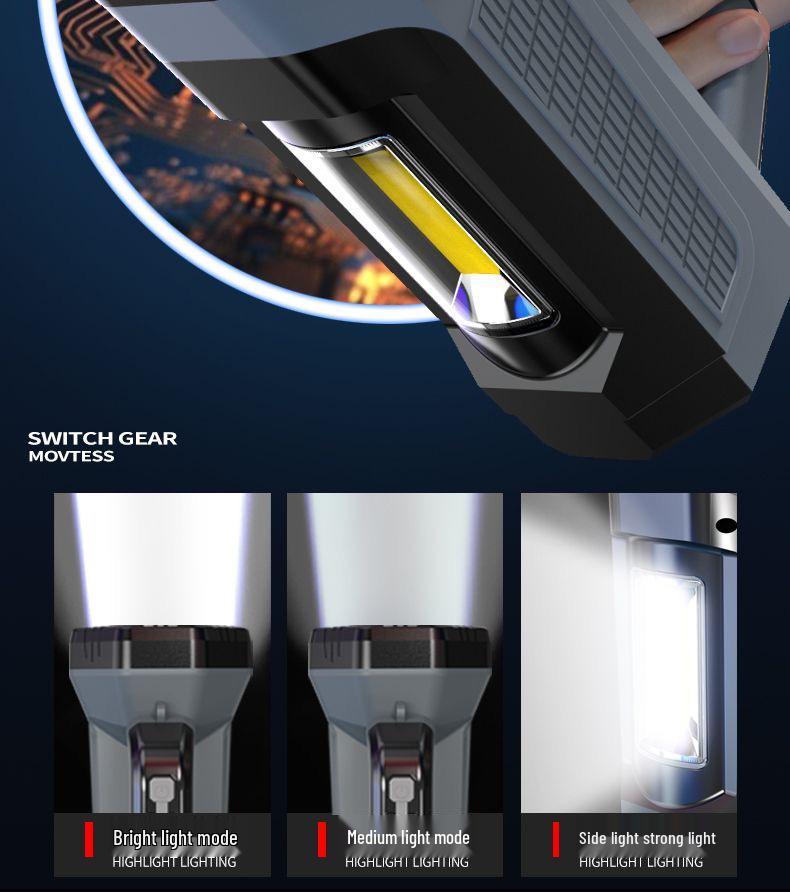 Mengtesh Rechargeable LED Flashlight: Long-Range Outdoor Emergency Searchlight and Work Light.