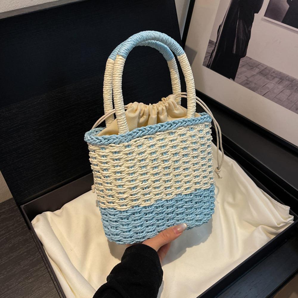 Large Capacity Weave Straw Bag Casual Tote Bag Fashion Beach Bag  Holiday
