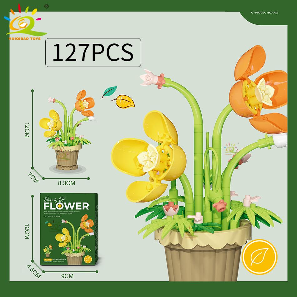 MOC Eternal Bouquet Micro Construction Blocks Flower Model DIY Home Desk Plant Decoration Assemble Block Toy Designed For Children