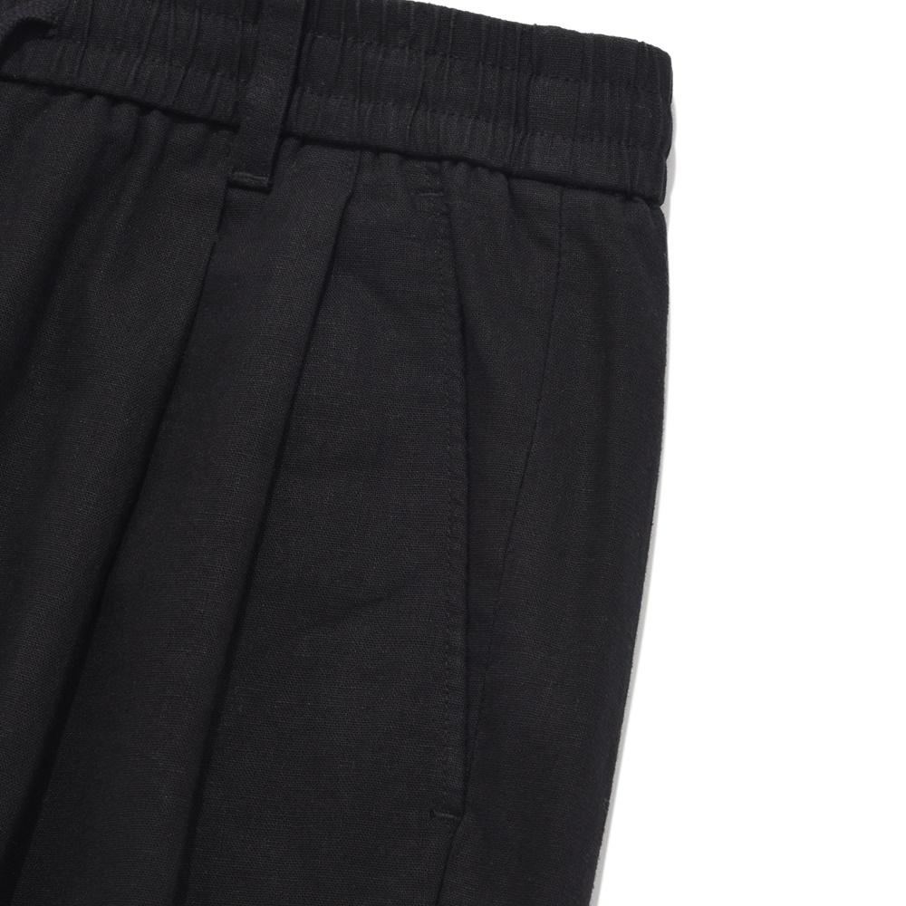 COVERNAT Linen Elastic Waist Easy Pants Black