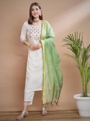 Damen Designer Top Tunika Kurta Hose Dupatta Set Indischer pakistanischer Bollywood Salwar Anzug Kurti