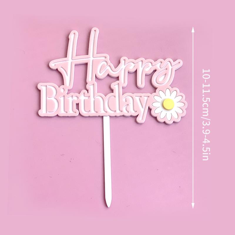 1 Stück Happy Birthday Cake Topper Acryl Kreativer Cupcake Topper für Kinder Babyparty Geburtstagsfeier Kuchen Dessert Dekoration