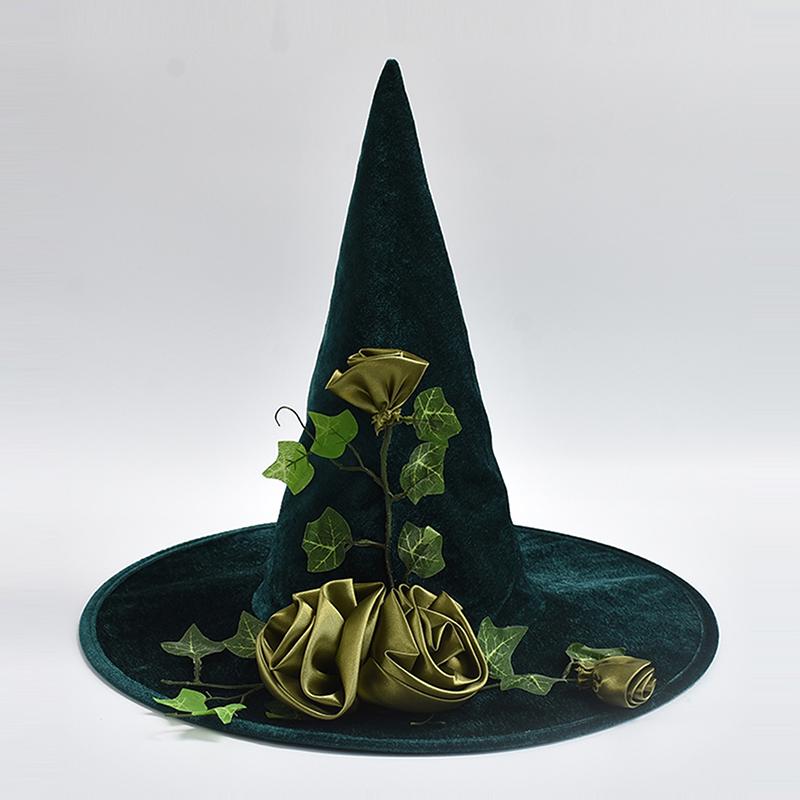 

Новая шляпа ведьмы на Хэллоуин, унисекс, для взрослых, вечерние Хэллоуина, косплей, шляпа, костюм, реквизит, украшения, аксессуар для карнавального костюма One Size