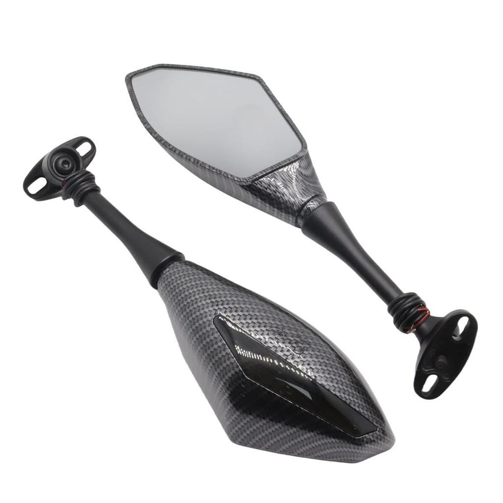 SZYUMO Motorcycle Mirrors and LED Turn Signals for Honda CBR1000 and CBR250R CBR600, CBR900, RR, CBR300R, CBR500R, (A)