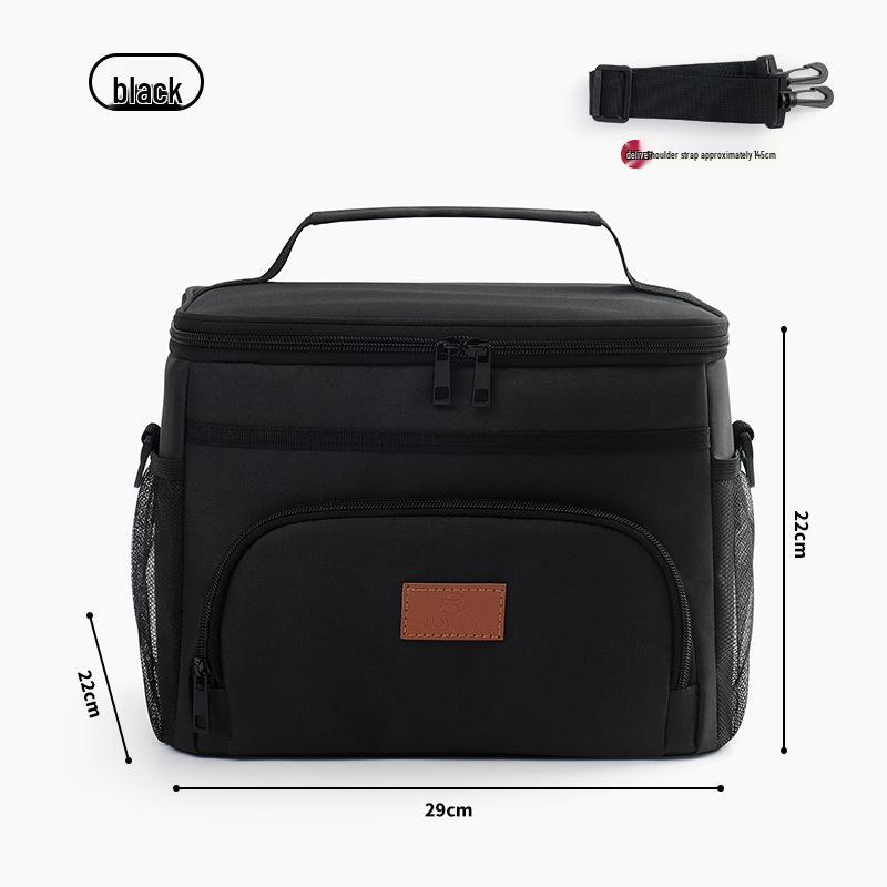 Wasserdichte Handheld Bento Lunchbox Tasche - Großes Fassungsvermögen, Doppelschichtig, Tragbar Crossbody für Camping Picknick