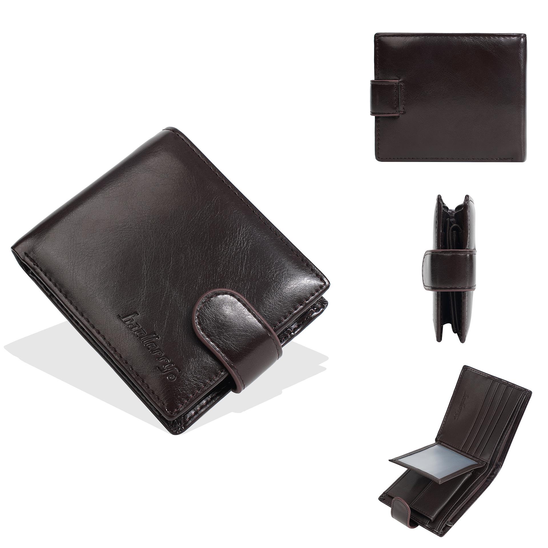 

Men s Premium Oil Wax Leather Wallet - Large Capacity, Short Style with Multiple Card Slots кофейный