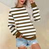 Long Sleeve Sweatshirt For Women Stripe Print Graphic Tees Blouses Casual Plus Size Basic Tops Pullover