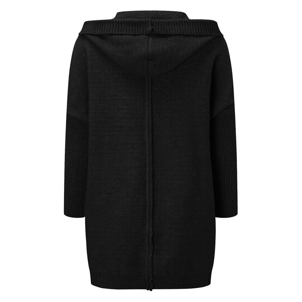 Frauen Mit Kapuze Strickjacke Lange Pullover Mantel Verdickt Winter Warm