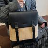 Autumn New Contrasting Color Backpack 2025 Large-capacity Fashion Casual Bag European and American Retro Multi-purpose Backpack Shoulder Bag