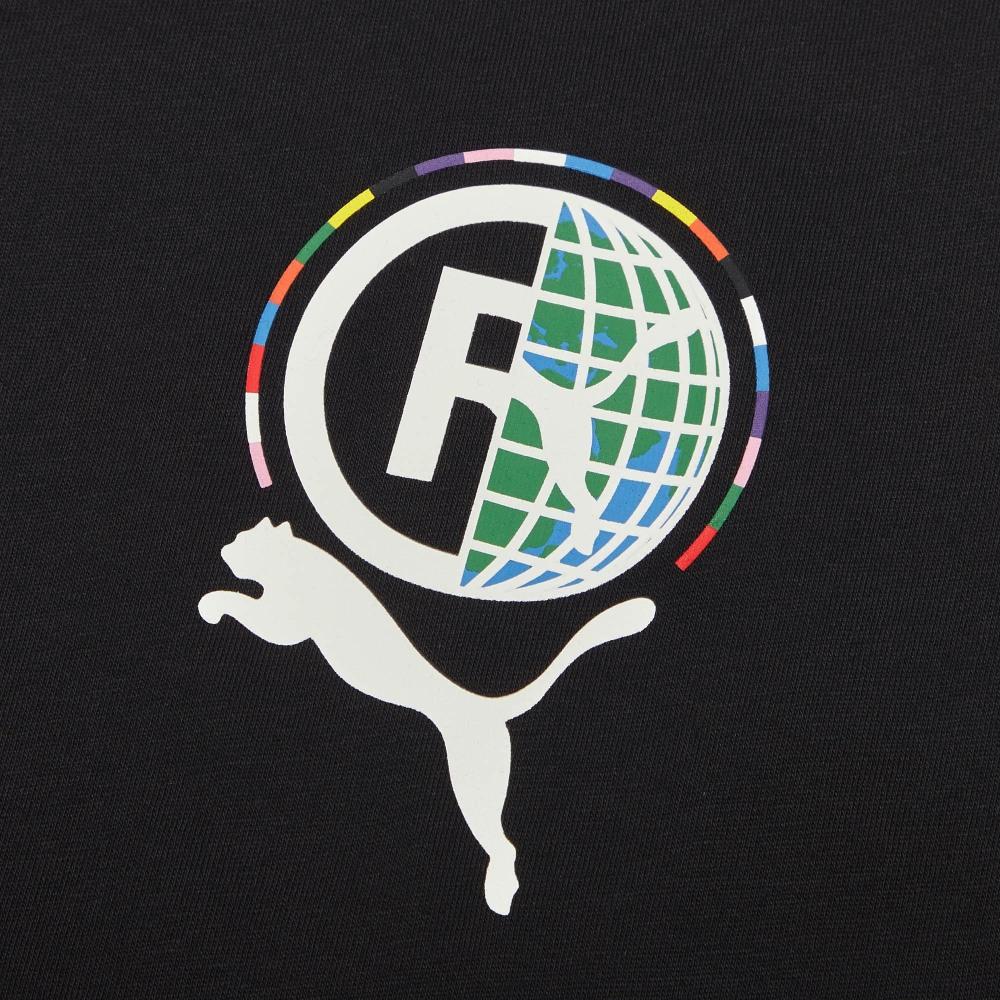 Puma Pi Graphic Logo Casual Sports High Waist Moisture Wicking Crew Neck Short Sleeve Drop Shoulder T-Shirt Women T-Shirt Black 532276-01