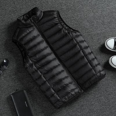 Chaleco Ligero Delgado para Hombre Otoño Invierno Nueva Moda Casual de Algodón Holgado Chaqueta de Moda