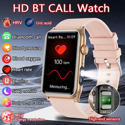 2025 Nuovo Smartwatch Donna Monitoraggio Temperatura Chiamata Bluetooth Monitor Frequenza Cardiaca Smartwatch Monitoraggio Salute Donna per Android IOS