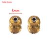20PCS Stainless Steel Gold Plated Round Oval Dots Texture Small Spacer Beads for Needlework DIY Bracelet Jewelry Making Craft