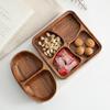 Walnut Wood Dessert Tray: Fruit, Nuts, Snacks & Tea Plate