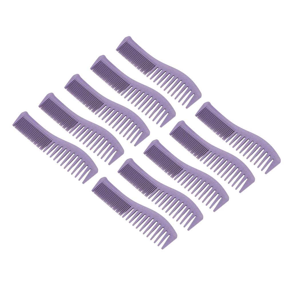 10 Pcs Hair Comb Fine and Wide Tooth Ergonomic Handle Wheat Straw Hair Styling Comb