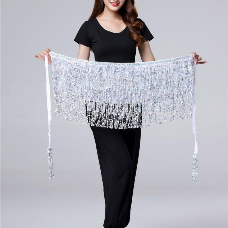 Lady Women Belly Dancing Dress Waist Chain Belt Shiny Hula Stage Show Accessories Bellydance Costume Prop Belly Dance Skirt