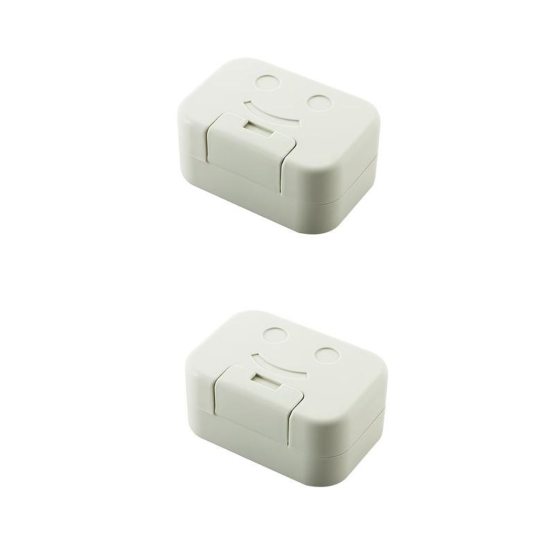 2pcs Cartoon Sealed Soap Box With Lid, Portable Travel Soap Container, Bathroom Soap Storage Case